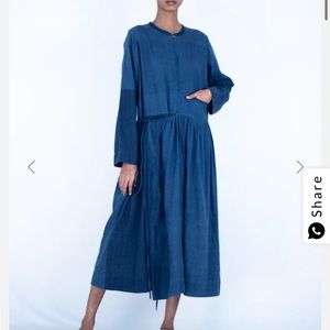 Gorgeous dress by sustainable brand Karnam in Navy